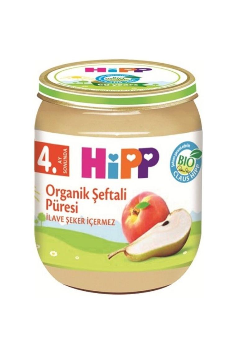 Organik Şeftali Püresi Kavanoz Mama 125 Gr