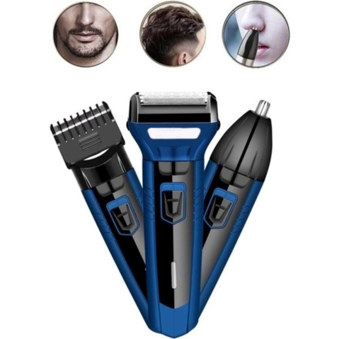 Ataşbey Erkek Mavi Pro New Mavi 3 In 1 Bakım Seti Saç Sakal Burun Tıraş Makinesi