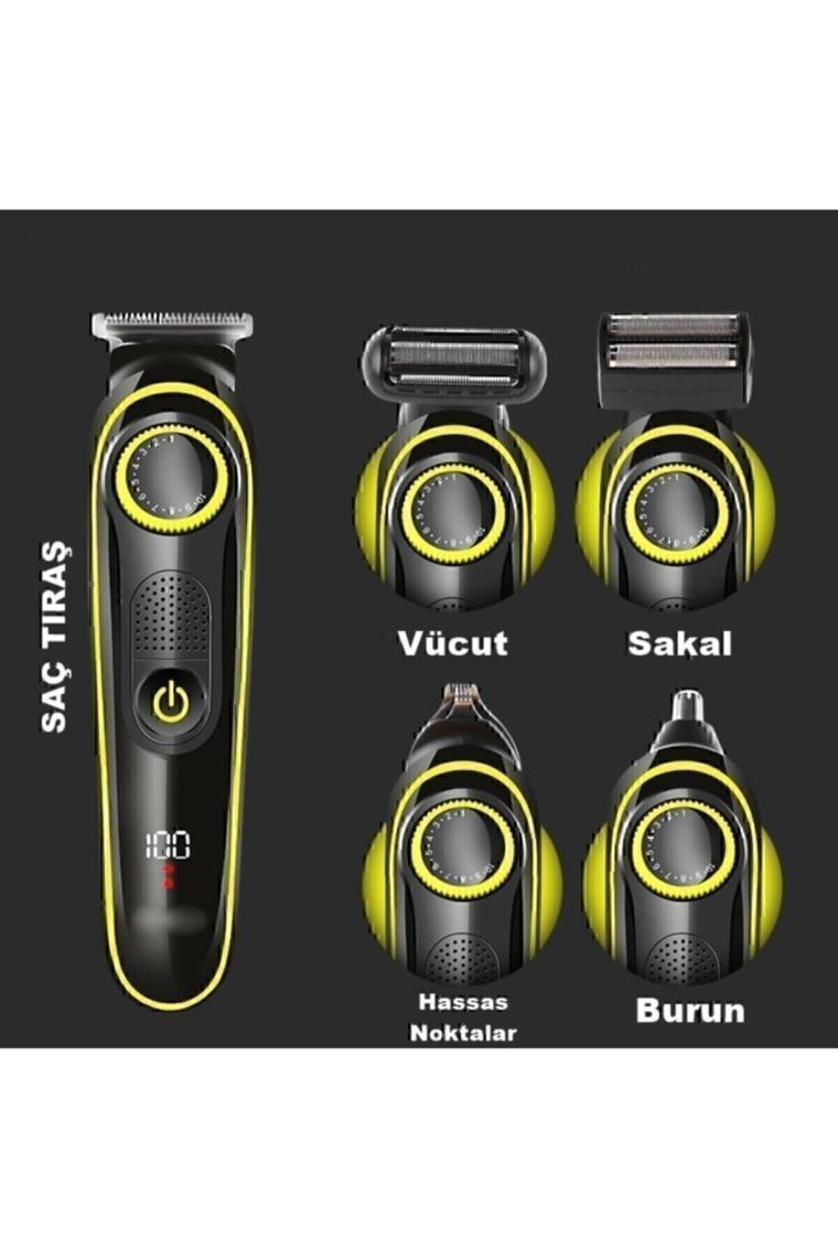 Ipone Saç Sakal Vücut Traş Makinesi 5in1 Kablosuz Erkek Tıraş Kişisel Bakım Kiti ERKEK-TRAS-SETI1A