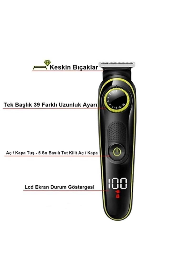 Ipone Saç Sakal Vücut Traş Makinesi 5in1 Kablosuz Erkek Tıraş Kişisel Bakım Kiti ERKEK-TRAS-SETI1A