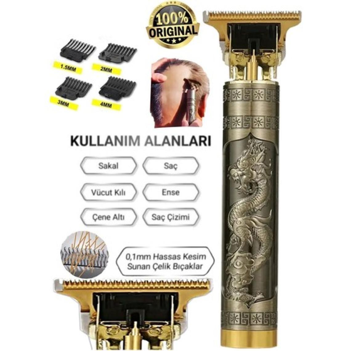 Ipone Dragon Çelik Kasa Profesyonel Saç Sakal Ense Çizim Tüm Vücut Tüyü Lazer Öncesi Tıraş Makinesi