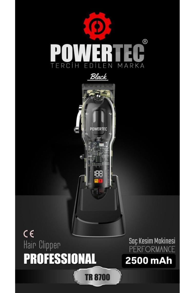 Powertec Tr 8700 Tıraş Makinesi (Kırmızı)