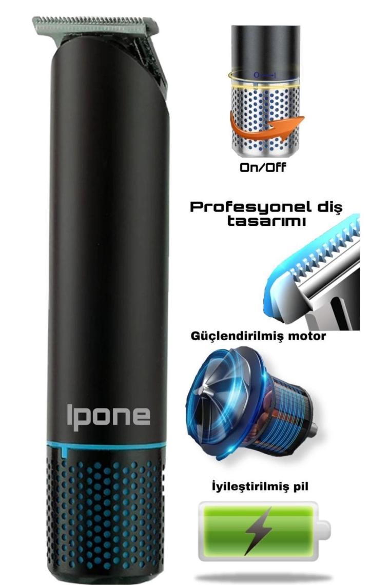 Ipone Thor Profesyonel Saç Sakal Ense Çizim Vücut Tüyleri Lazer Öncesi Tıraş Makinesi Dönerli Tıraş