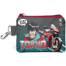Coral High Kids Gri Nefti Anime Motorsiklet Desenli Bozuk Para Çantası 21893