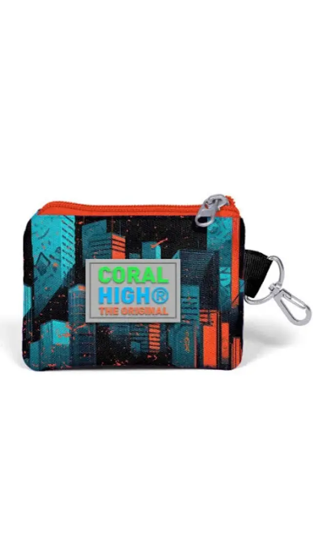 Coral High Kids Siyah Nefti Yarış Arabası Desenli Bozuk Para Çantası 21894
