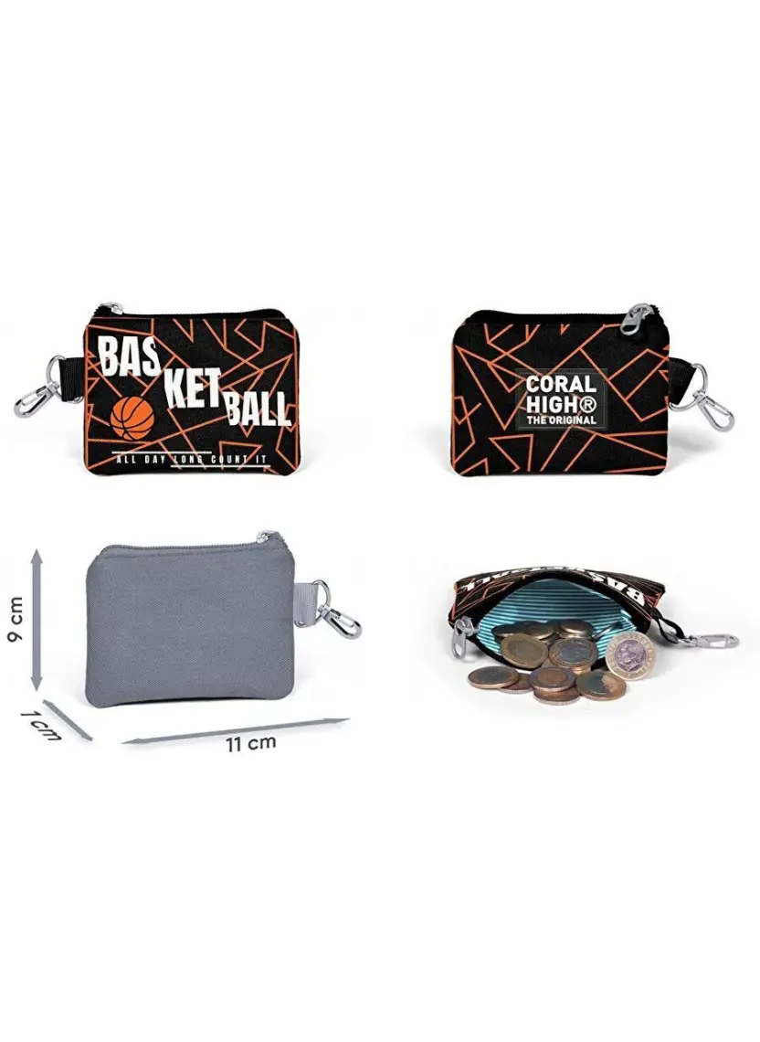 Coral High Turuncu Siyah Basketbol Bozuk Para Çantası 21908