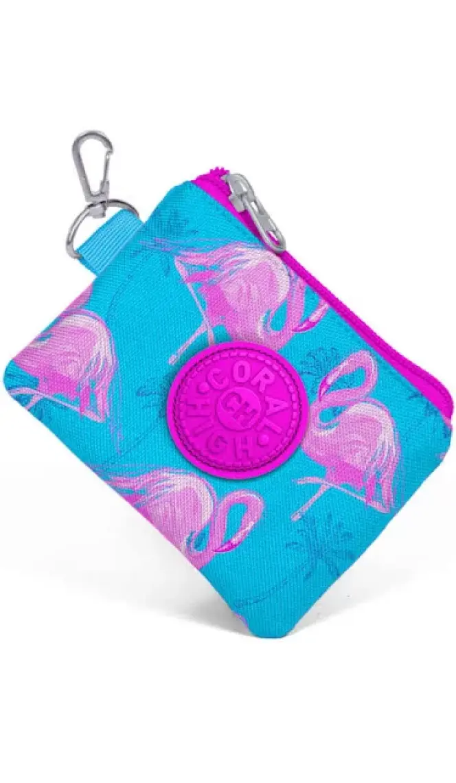 Coral High Kids Pembe Mavi Flamingo Desenli Bozuk Para Çantası 21751