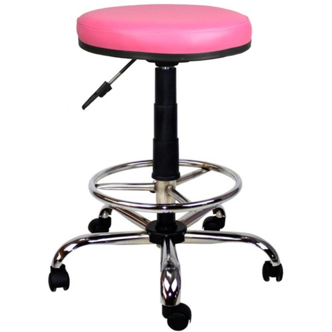 Bürocci Metal Ayaklı Yüksek Tabure-Pembe-2999T0120