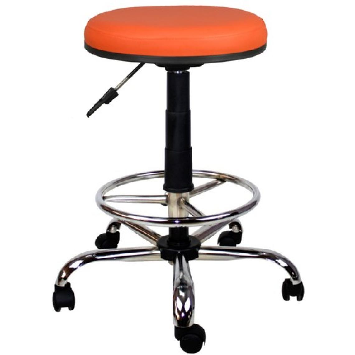 Bürocci Metal Ayaklı Yüksek Tabure-Turuncu-2999T0123