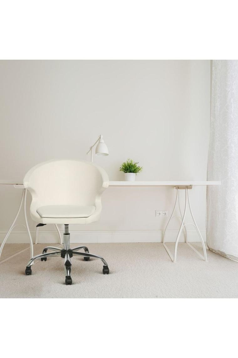 Seduna Koket Pembe Deri Çalışma Koltuğu - Ofis Koltuğu - Personel Koltuğu