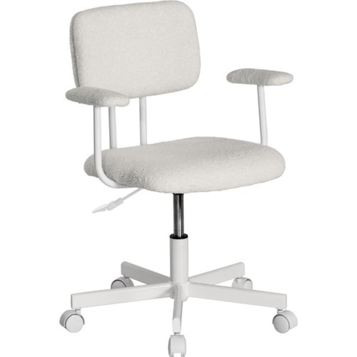 adore mobilya Teddy Ofis ve Çalışma Sandalyesi-Beyaz 64X74-83X63 cm