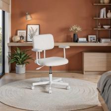 adore mobilya Teddy Ofis ve Çalışma Sandalyesi-Beyaz 64X74-83X63 cm