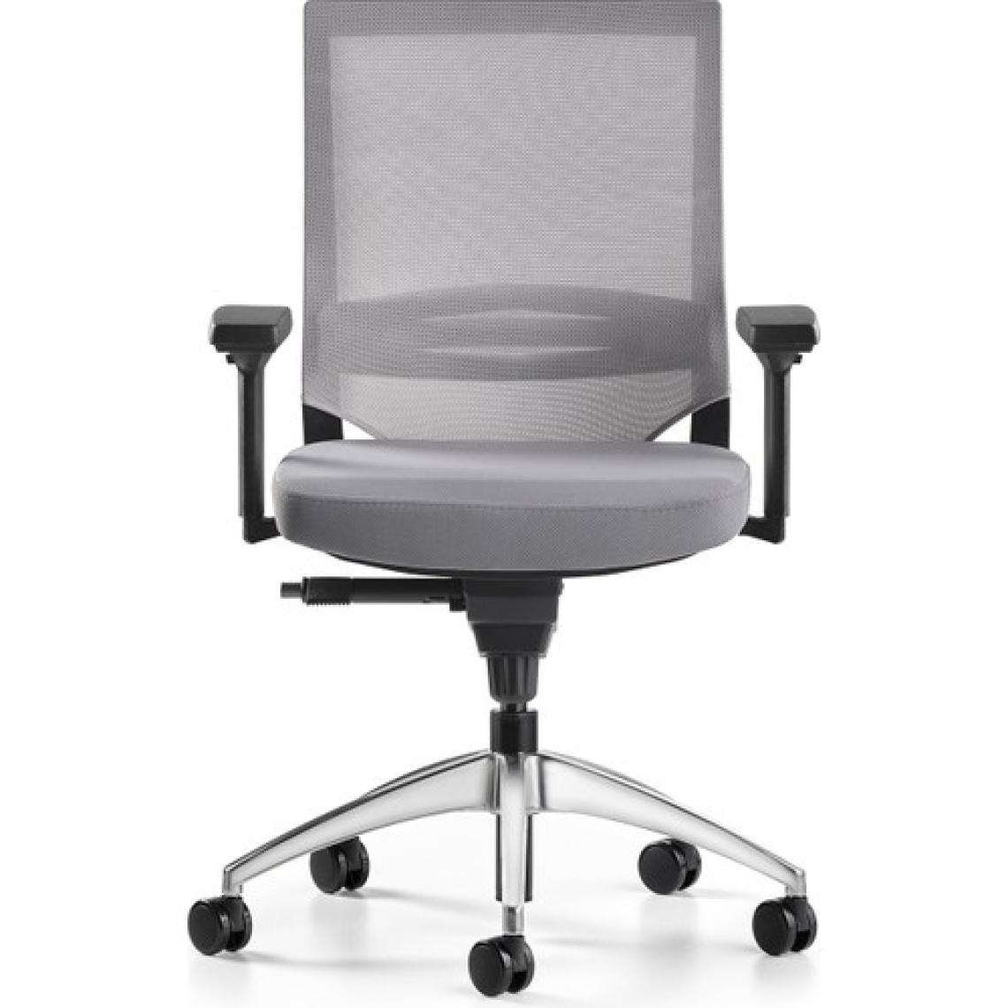 Bürotime Cozy Çalışma Koltuğu - 3D Kol - Alüminyum Ayak - Antrasit/gri