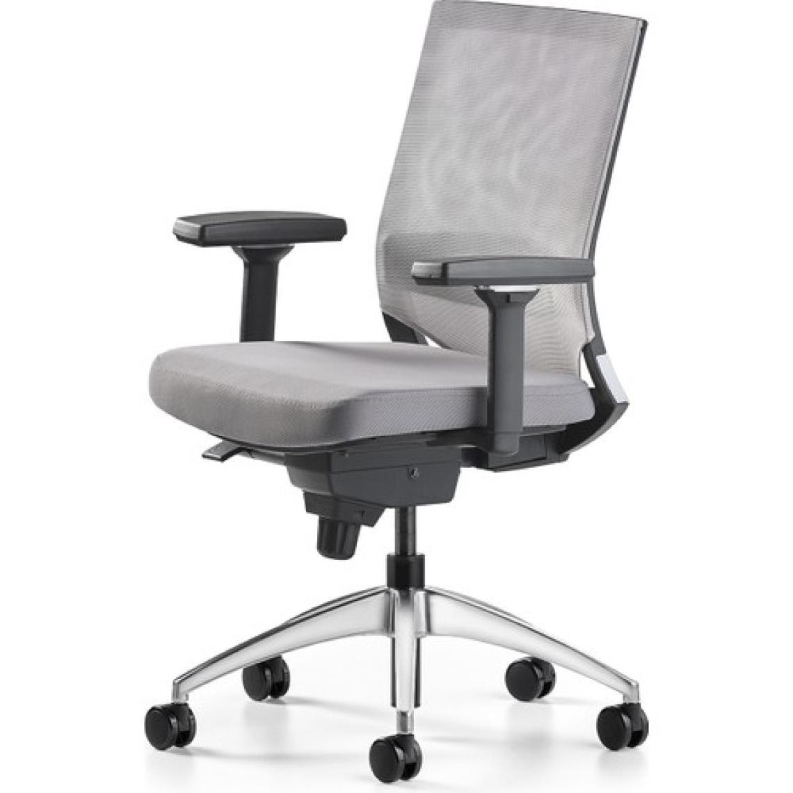 Bürotime Cozy Çalışma Koltuğu - 3D Kol - Alüminyum Ayak - Antrasit/gri