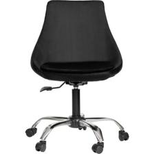 Krom Metal Ayaklı Ofis Çocuk Odası Çalışma Sandalyesi (Ayarlanılabilir) Orion