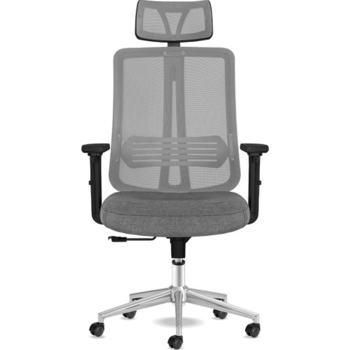 Calitte Spark Gri Krom Başlıklı Yönetici Çalışma Koltuğu