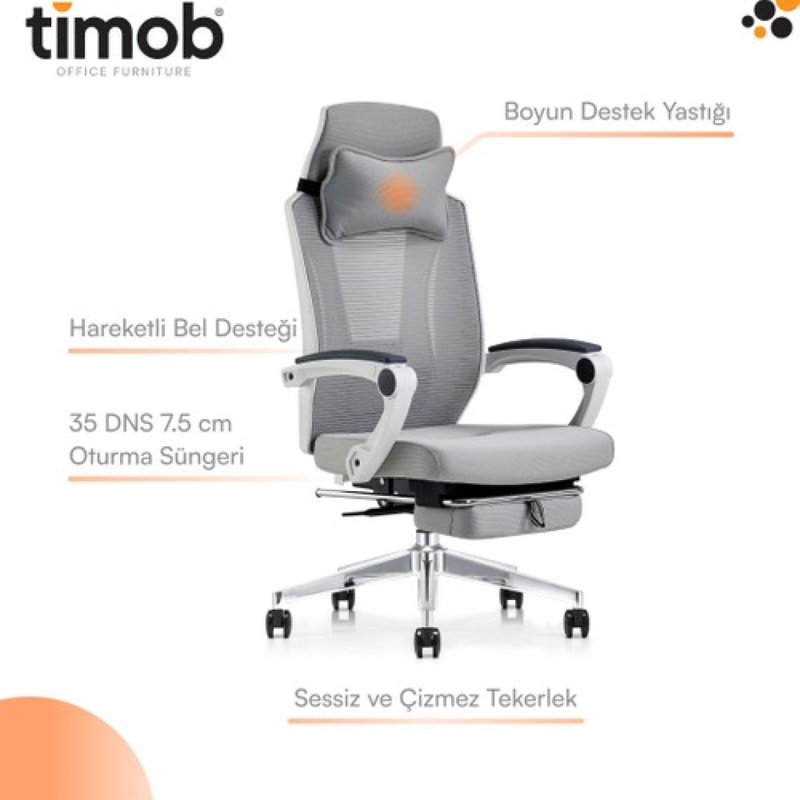Timob Relax Çalışma Koltuğu Ayak Uzatma Aparatlı