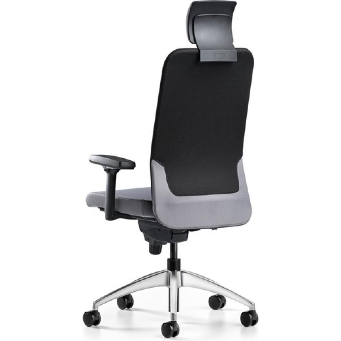 Bürotime Comfy Başlıklı Çalışma Koltuğu | 3D Kol | Krom Ayak | Siyah/antrasit