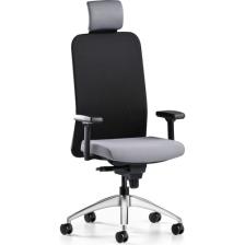 Bürotime Comfy Başlıklı Çalışma Koltuğu | 3D Kol | Krom Ayak | Siyah/antrasit