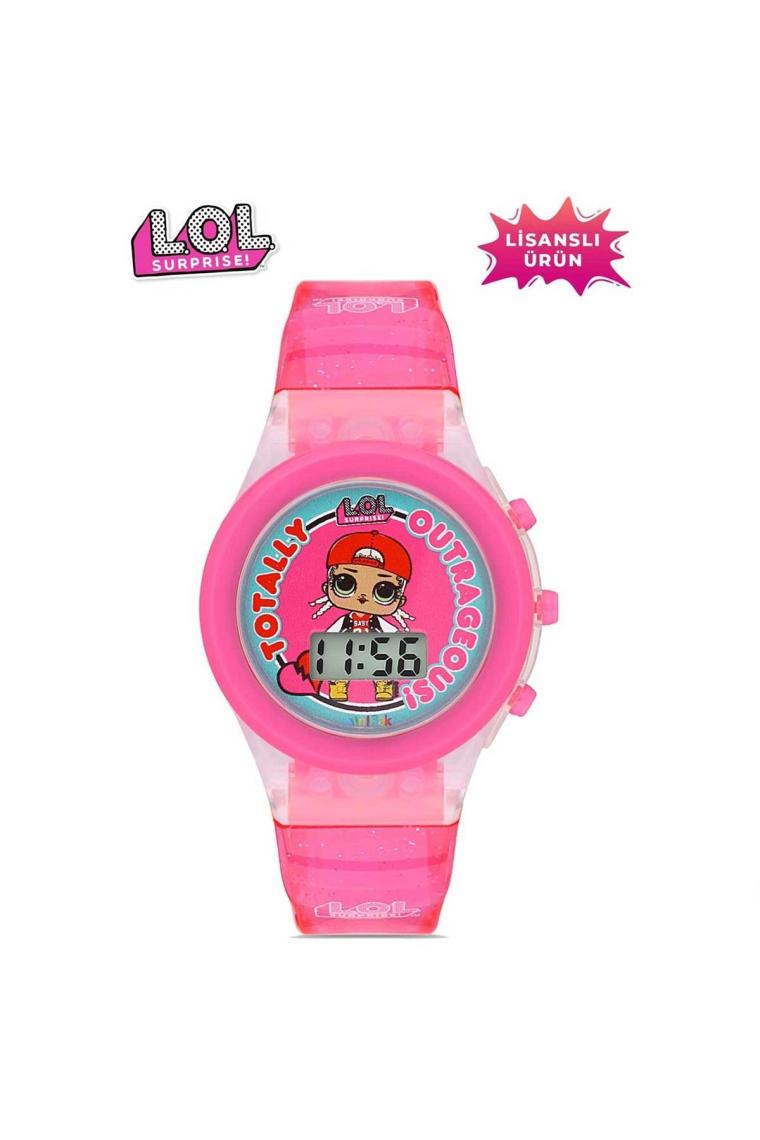 MiniFlak Lisanslı L.O.L. SURPRISE! LOL7210  Çocuk Pembe Işıklı  Çocuk Kol Saati