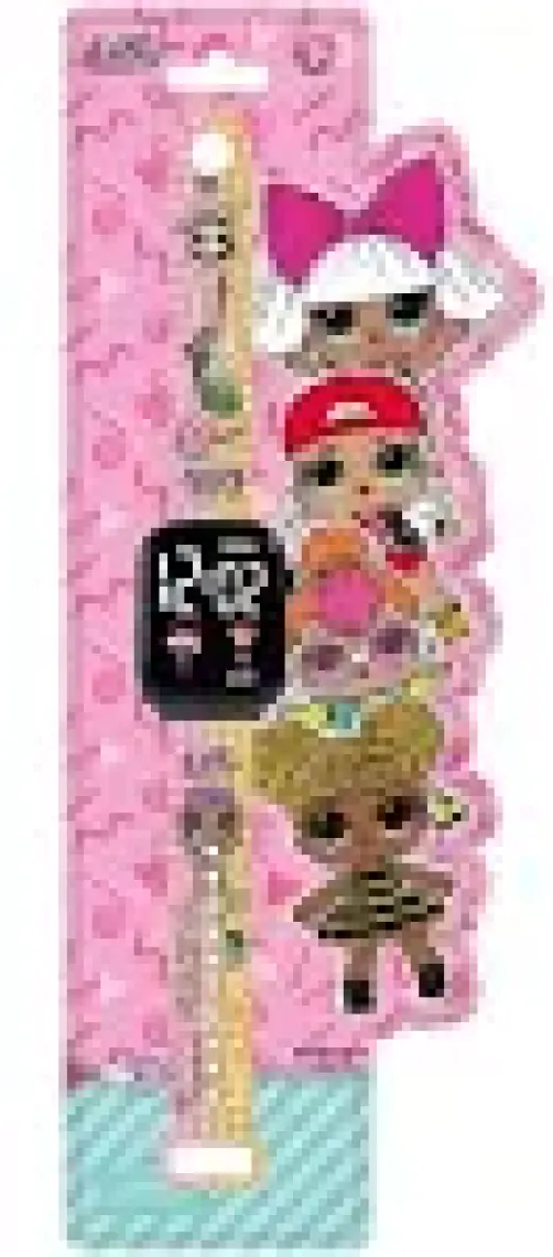 MiniFlak Lisanslı L.O.L SURPRISE! LOL5089 Pembe-Sarı Çocuk Kol Saati