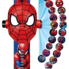 Kumik Spiderman Örümcek Adam Projeksiyonlu Saat 24 Farklı Karakteri Duvara Yansıtır