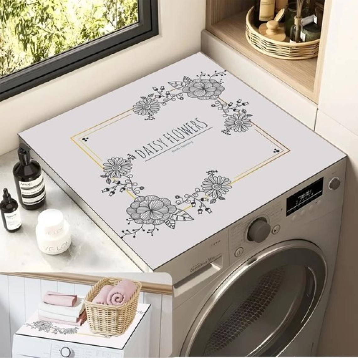 Valerine Life Çamaşır Kurutma Makinesi Örtüsü Matı Kaymaz Sıvı Geçirmez Koruyucu Yıkanır Ped 60 x 60 cm