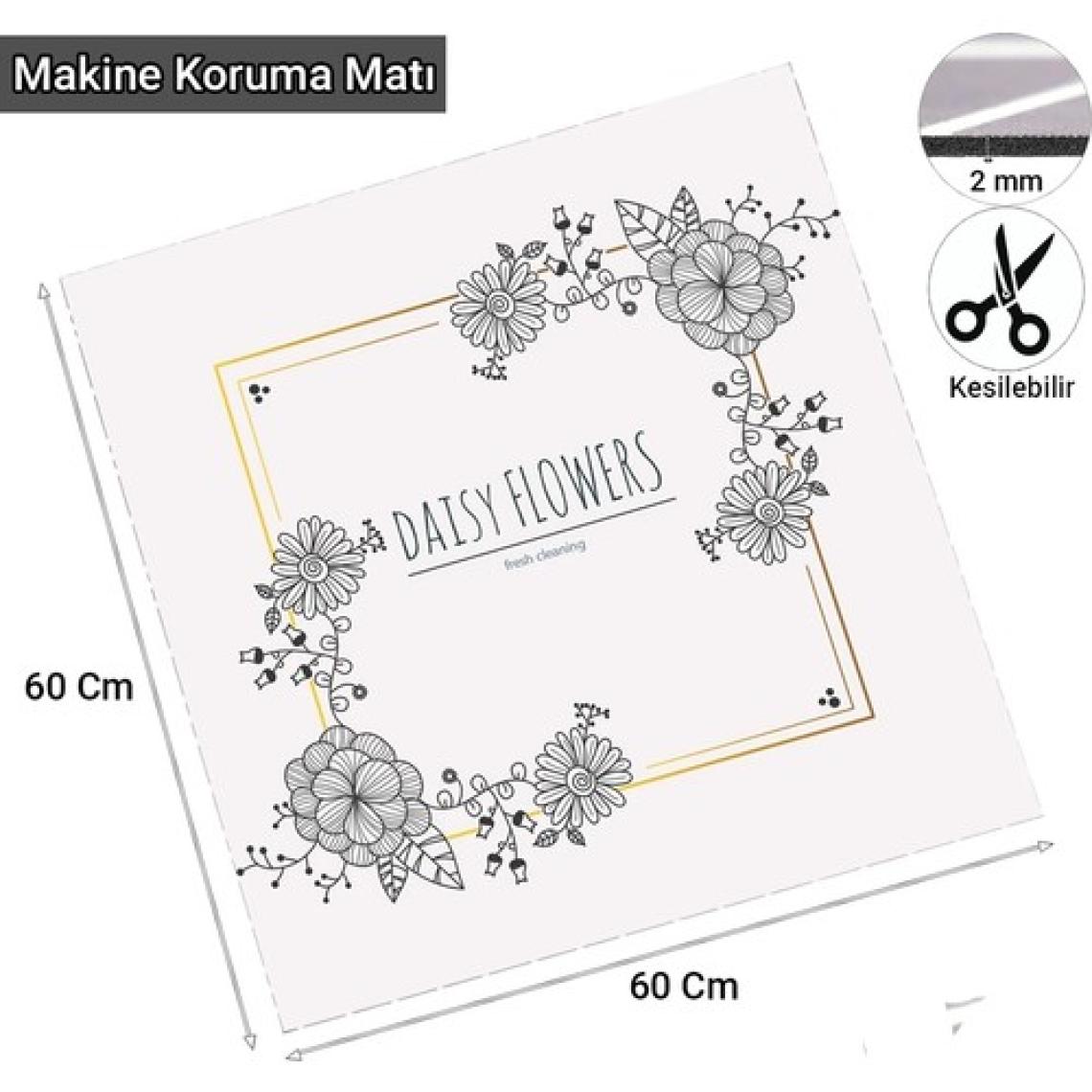 Valerine Life Çamaşır Kurutma Makinesi Örtüsü Matı Kaymaz Sıvı Geçirmez Koruyucu Yıkanır Ped 60 x 60 cm