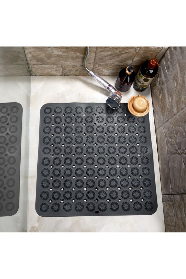 Orvila Silikon Kaydırmaz Taban Masajlı Duşakabin ve Banyo Paspası - Kare Banyo ve Küvet Içi Masajlı Paspas