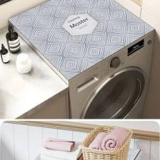 Valerine Life Çamaşır Kurutma Makinesi Örtüsü Matı Kaymaz Sıvı Geçirmez Koruyucu Yıkanır Ped 60X60CM