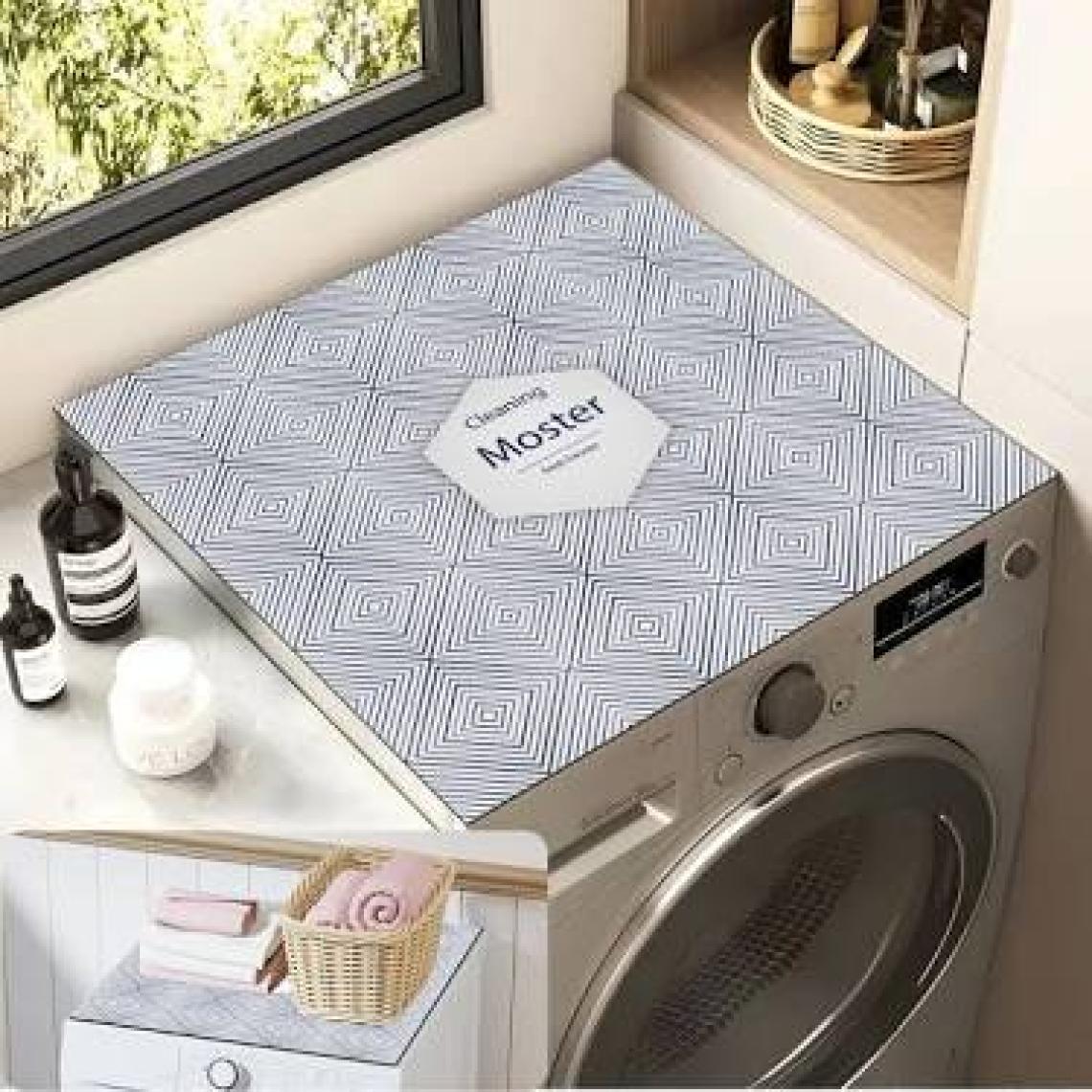 Valerine Life Çamaşır Kurutma Makinesi Örtüsü Matı Kaymaz Sıvı Geçirmez Koruyucu Yıkanır Ped 60X60CM