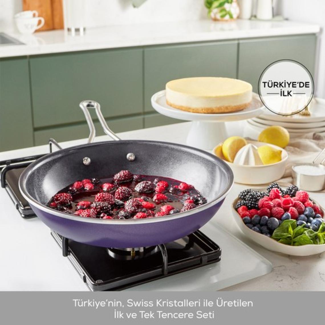 Karaca Swiss Crystal Mastermaid 9 Parça Tencere Seti Cabbage Green