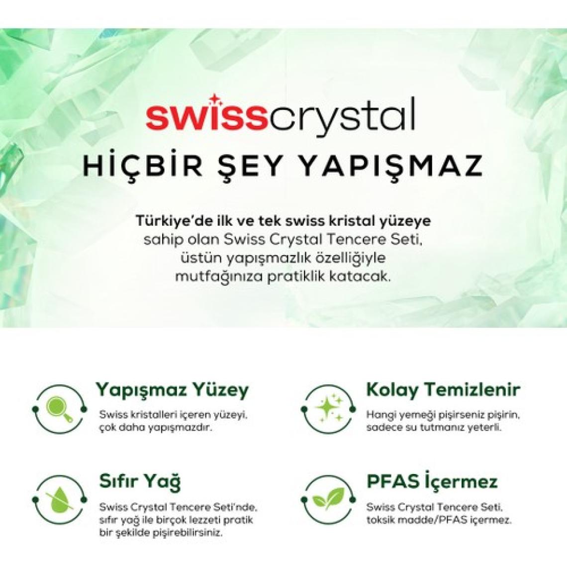 Karaca Swiss Crystal Mastermaid 9 Parça Tencere Seti Cabbage Green