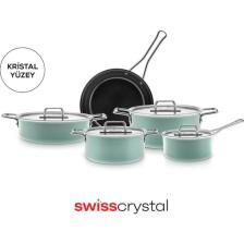 Karaca Swiss Crystal Mastermaid 9 Parça Tencere Seti Cabbage Green