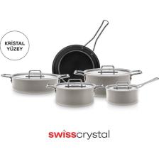 Karaca Swiss Crystal Mastermaid 9 Parça Tencere Seti Beige