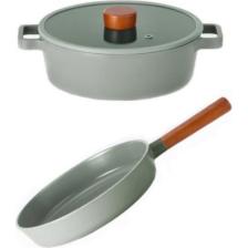 Neoflam Fika Döküm Gri 24 cm Tencere & Tava Seti
