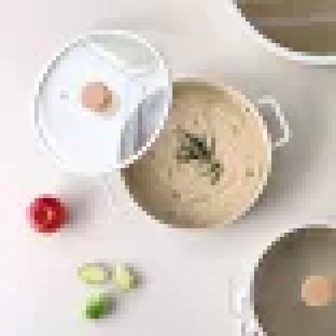 Neoflam Fika Cam Kapaklı Alüminyum Döküm Sahan 22 cm Bej
