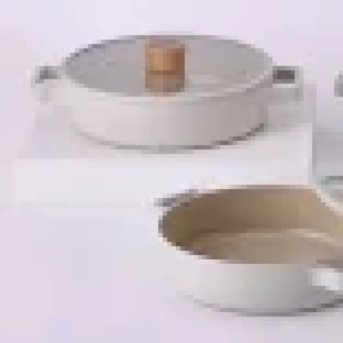 Neoflam Fika Cam Kapaklı Alüminyum Döküm Sahan 22 cm Bej