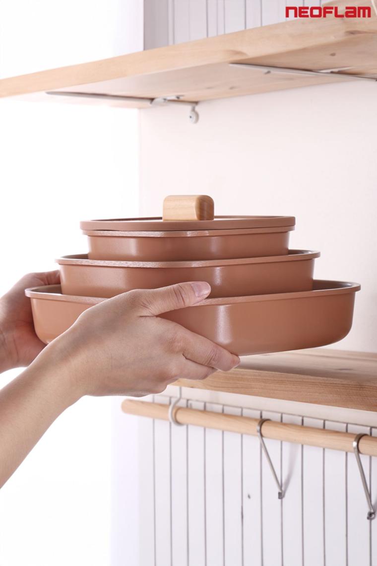 Neoflam Fika Comfort Terracota Tencere, Tava ve Fırın Kabı Seti
