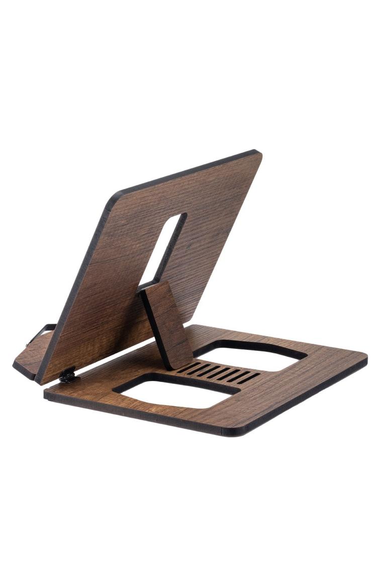 Ahşap Kitap Okuma ve Tablet Standı Ceviz