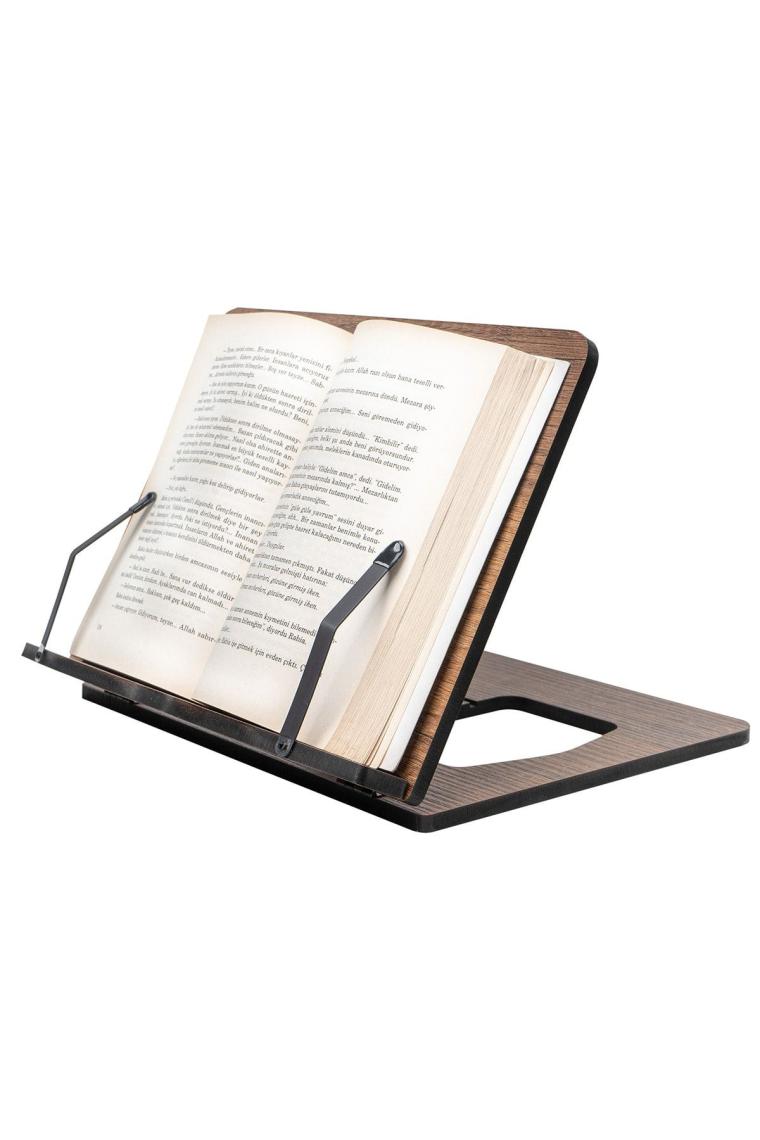 Ahşap Kitap Okuma ve Tablet Standı Ceviz