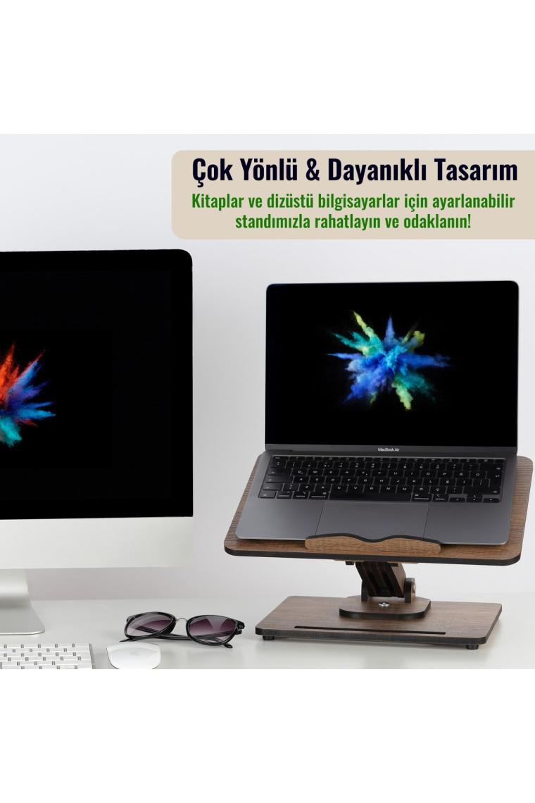 Kitap Okuma Standı Yükseklik Ayarlanabilir Katlanabilir 360º Dönebilen Laptop Standı
