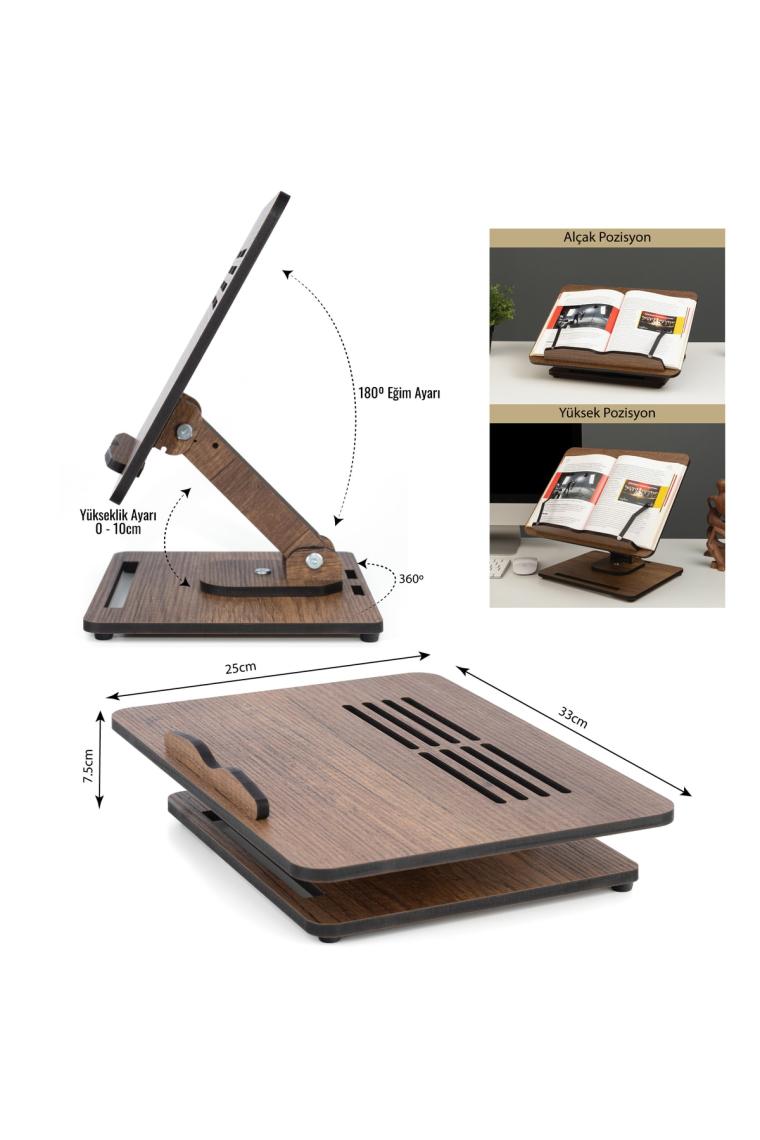 Kitap Okuma Standı Yükseklik Ayarlanabilir Katlanabilir 360º Dönebilen Laptop Standı