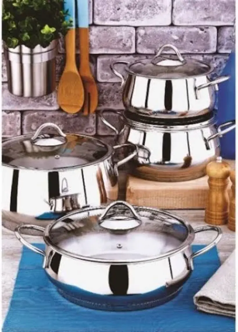 Bonera Stella Steel Belly 8 Parça Tencere Seti