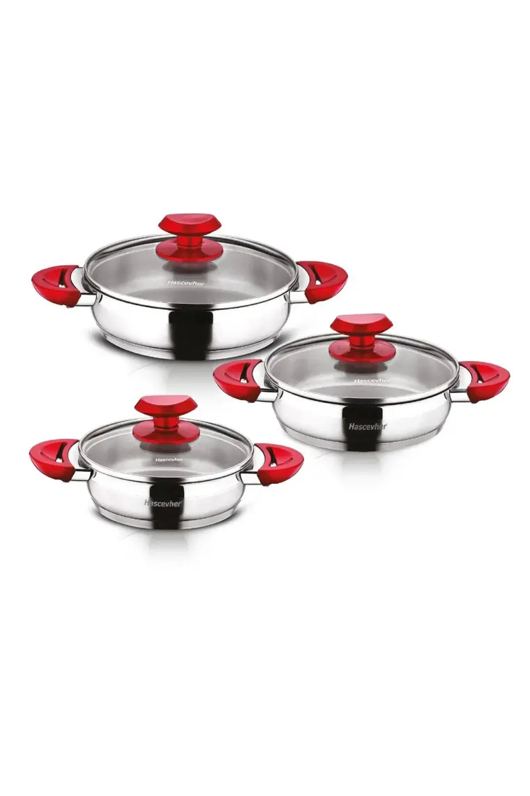 Hascevher Surme 6 Parça Omlet Set Kırmızı