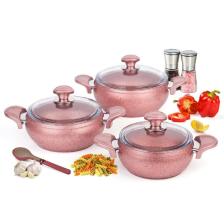 Granit Güveç Seti 3 Lü 6 Parça Rose Gold K521