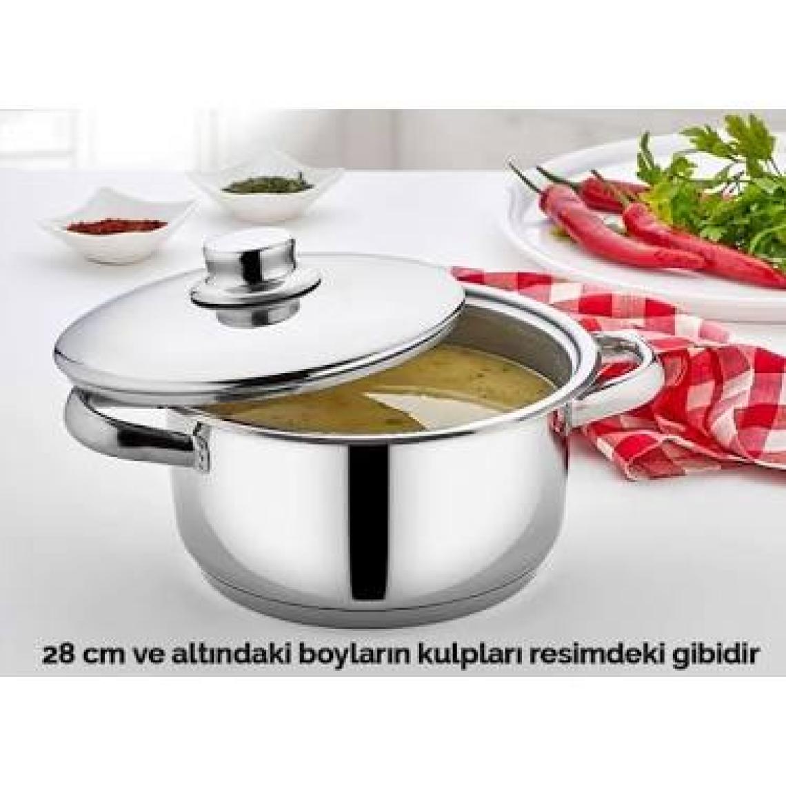 Gülsan Mega Flanşlı Derin Tencere 32 cm
