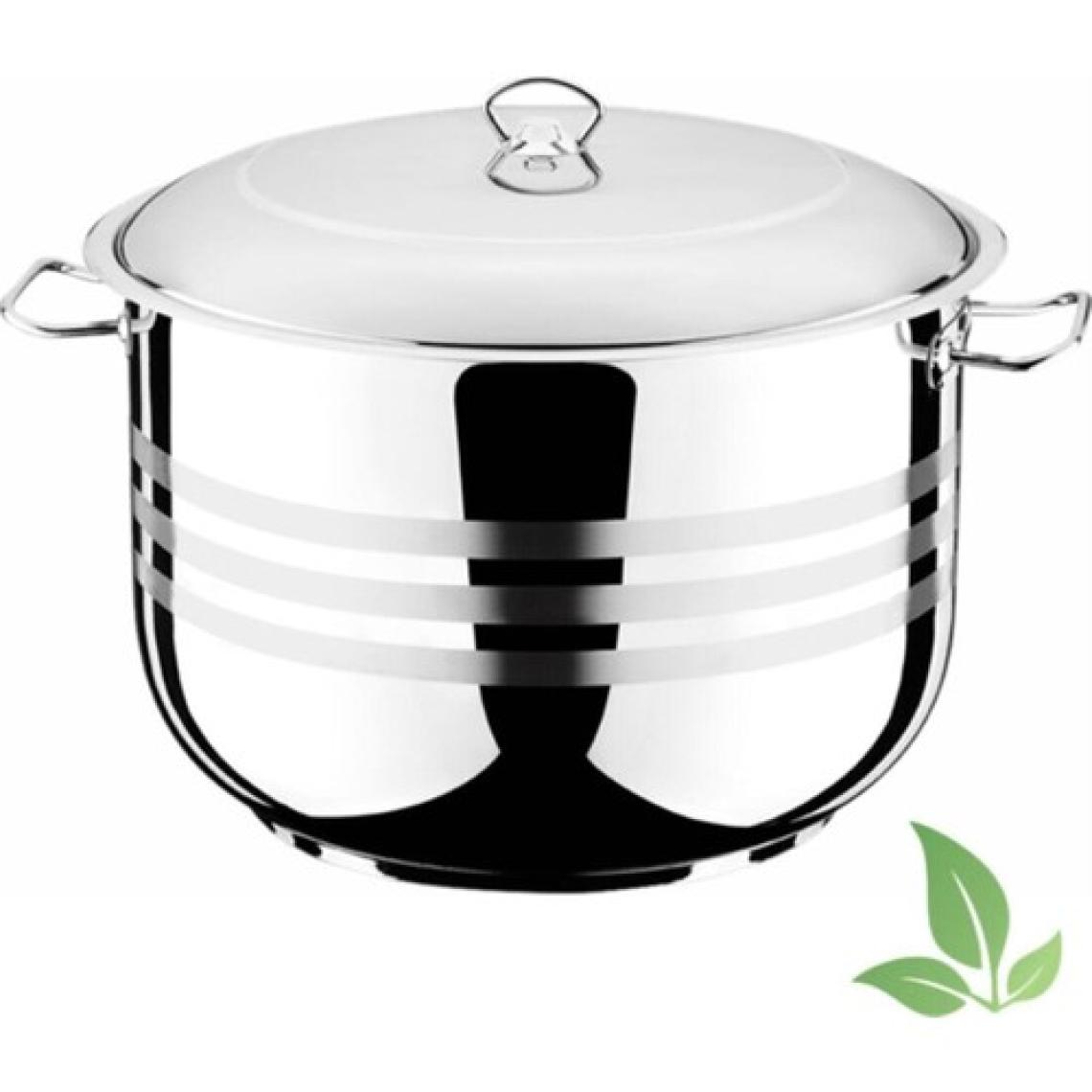 Nova  Jumbo Boy 304 Paslanmaz Büyük Derin Tencere 30 cm Aşure Tenceresi 14 Litre