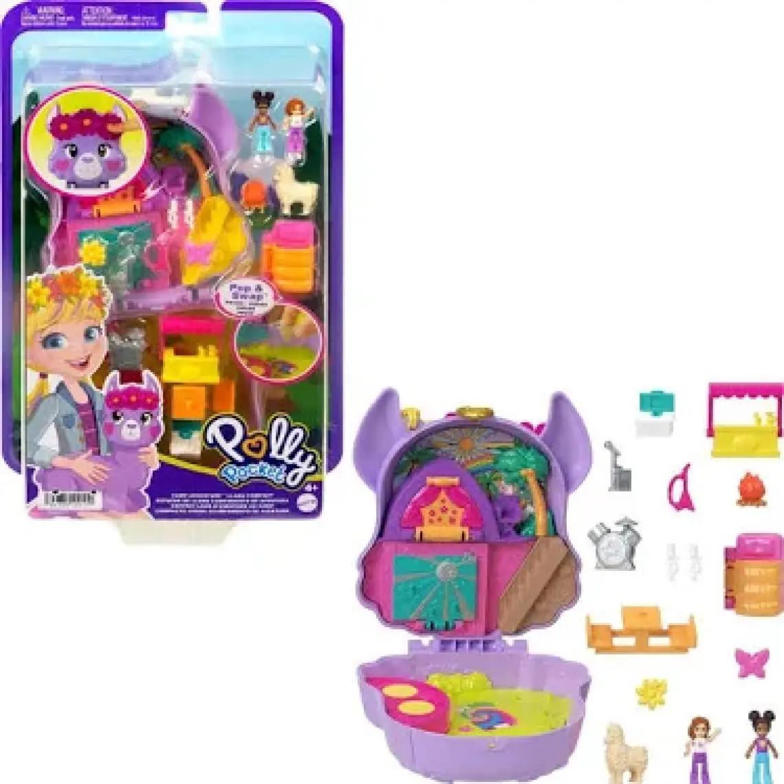 Polly Pocket ve Maceraları Oyun Seti FRY35 - Camp Adventure Llama