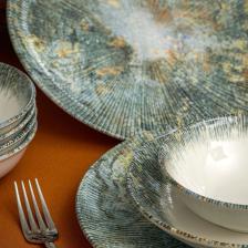 Eksen 18 Parça 6 Kişilik Porselen Yemek Takımı